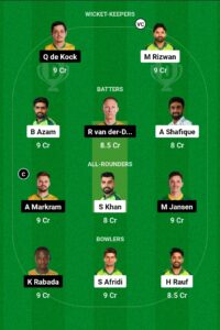 Pakistan vs South Africa ICC Cricket World Cup 2023 Match, ड्रीम 11 टीम Prediction Today, पिच रिपोर्ट,प्लेइंग 11, फैंटेसी क्रिकेट टिप्स