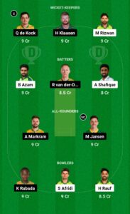 Pakistan vs South Africa ICC Cricket World Cup 2023 Match, ड्रीम 11 टीम Prediction Today, पिच रिपोर्ट,प्लेइंग 11, फैंटेसी क्रिकेट टिप्स